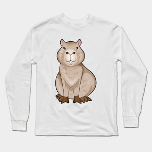 Kawaii Capybara Long Sleeve T-Shirt